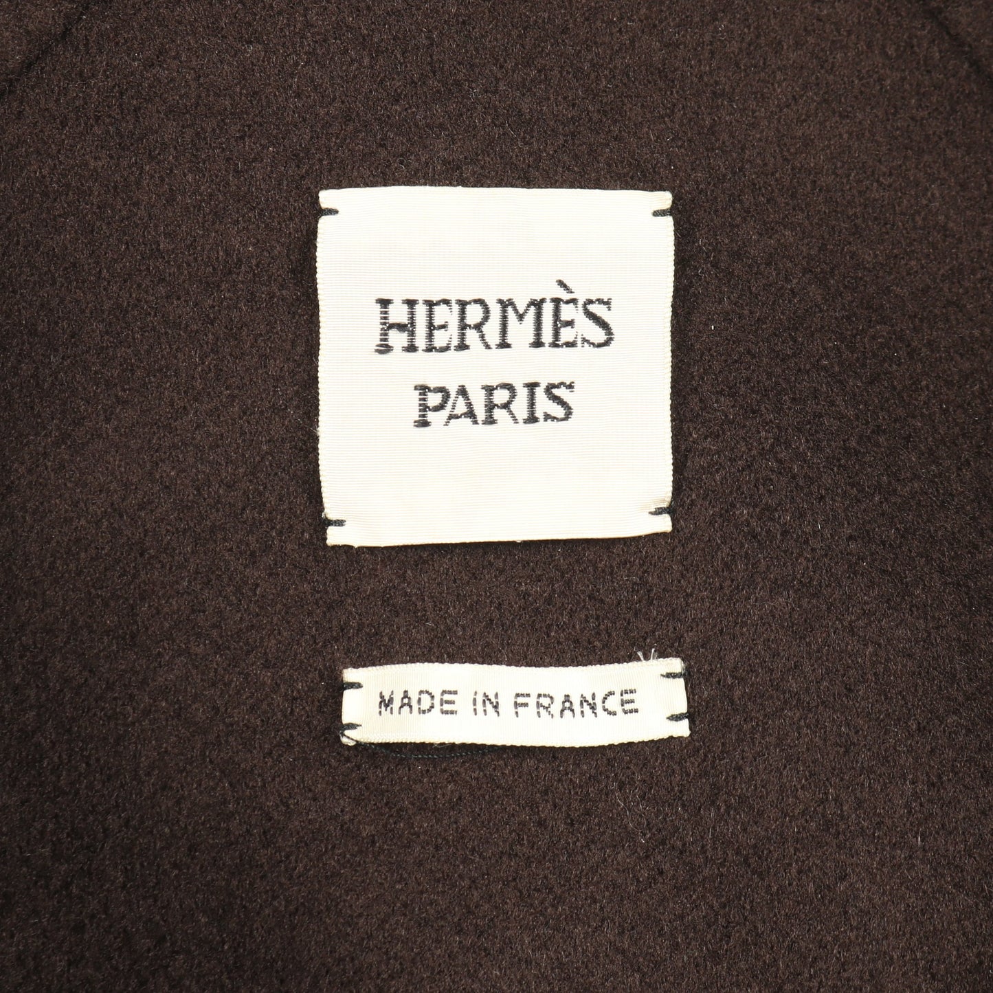 ステンカラーコート カシミヤ ダークブラウン エルメス アウター HERMES