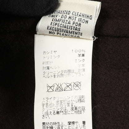ステンカラーコート カシミヤ ダークブラウン エルメス アウター HERMES