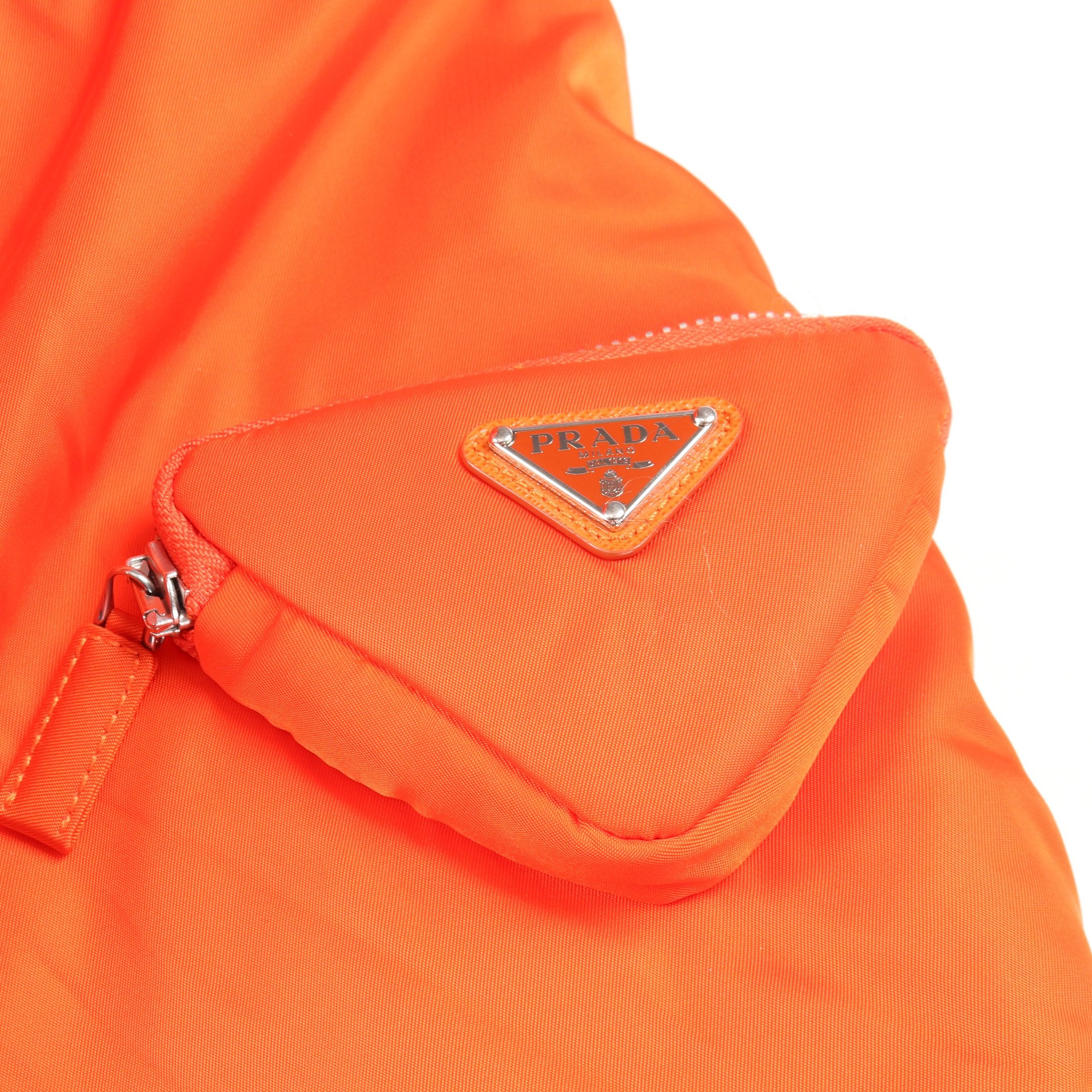 Re-Nylon MA-1 コート ナイロン オレンジレッド プラダ – RECLO