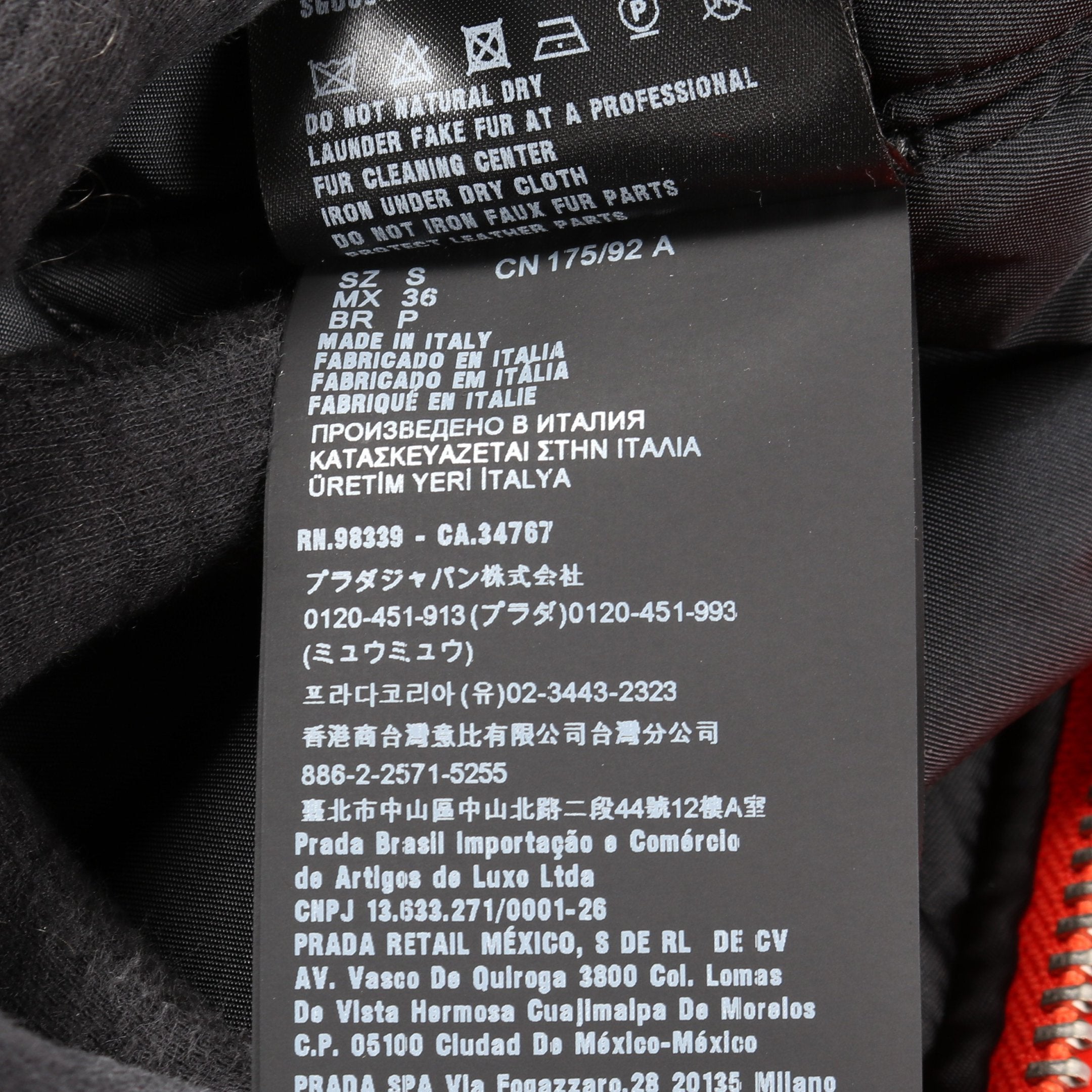 Re-Nylon MA-1 コート ナイロン オレンジレッド プラダ – RECLO