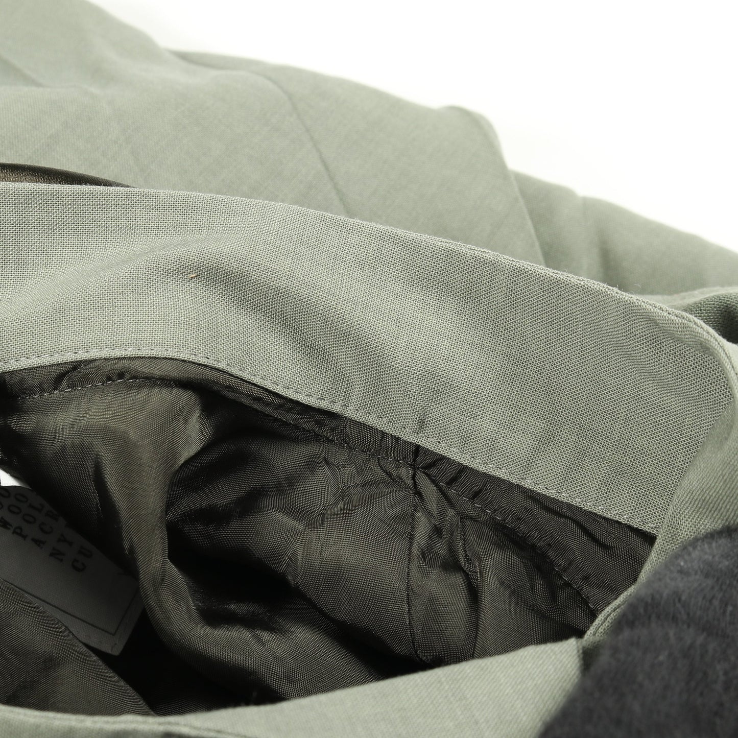 シャツワンピース ウール カーキグリーン 切替 サカイ ワンピース sacai