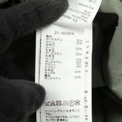 シャツワンピース ウール カーキグリーン 切替 サカイ ワンピース sacai