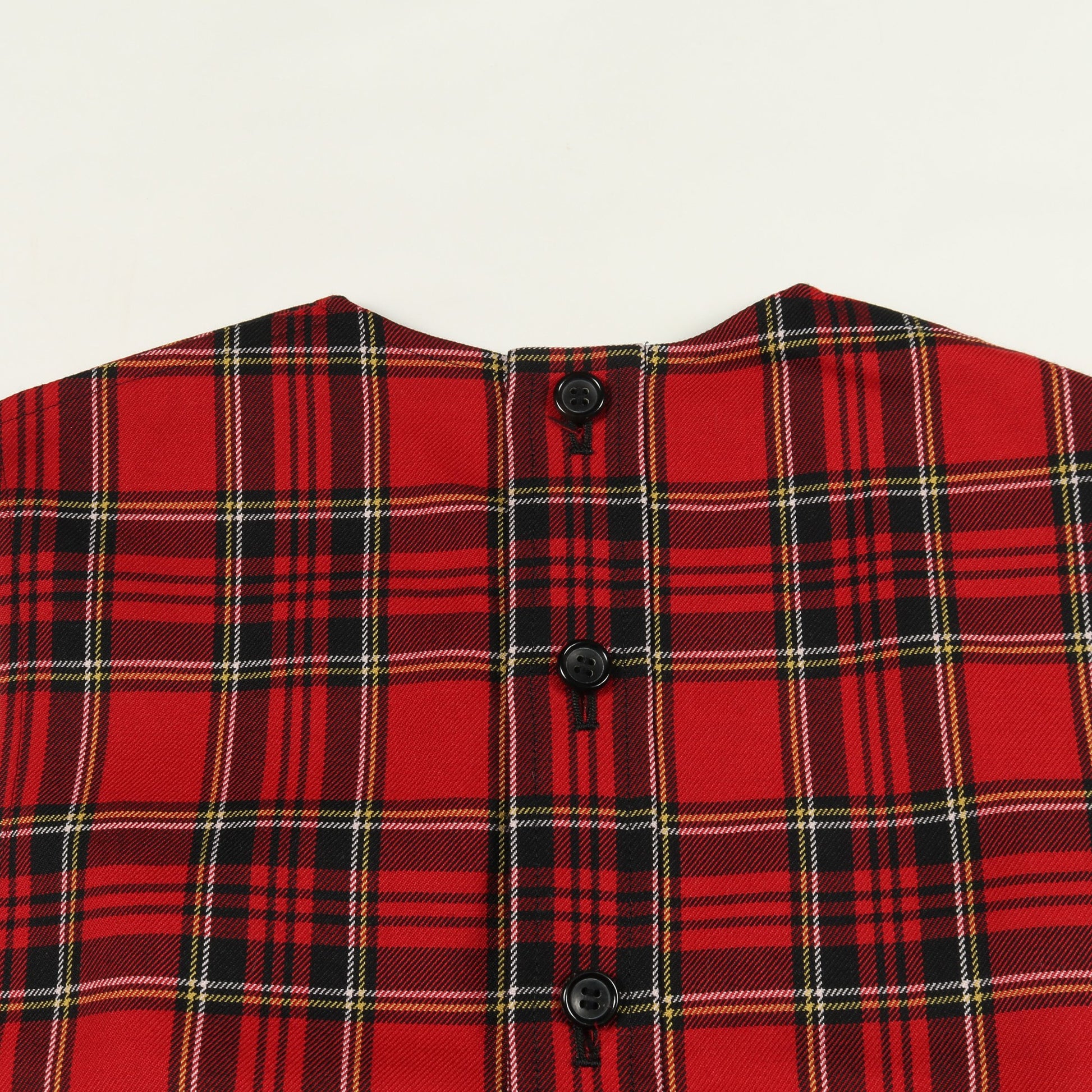 オールインワン ノースリーブ タータンチェック ウール レッド トリココムデギャルソン ワンピース tricot COMME des GARCONS