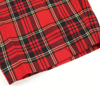 オールインワン ノースリーブ タータンチェック ウール レッド トリココムデギャルソン ワンピース tricot COMME des GARCONS