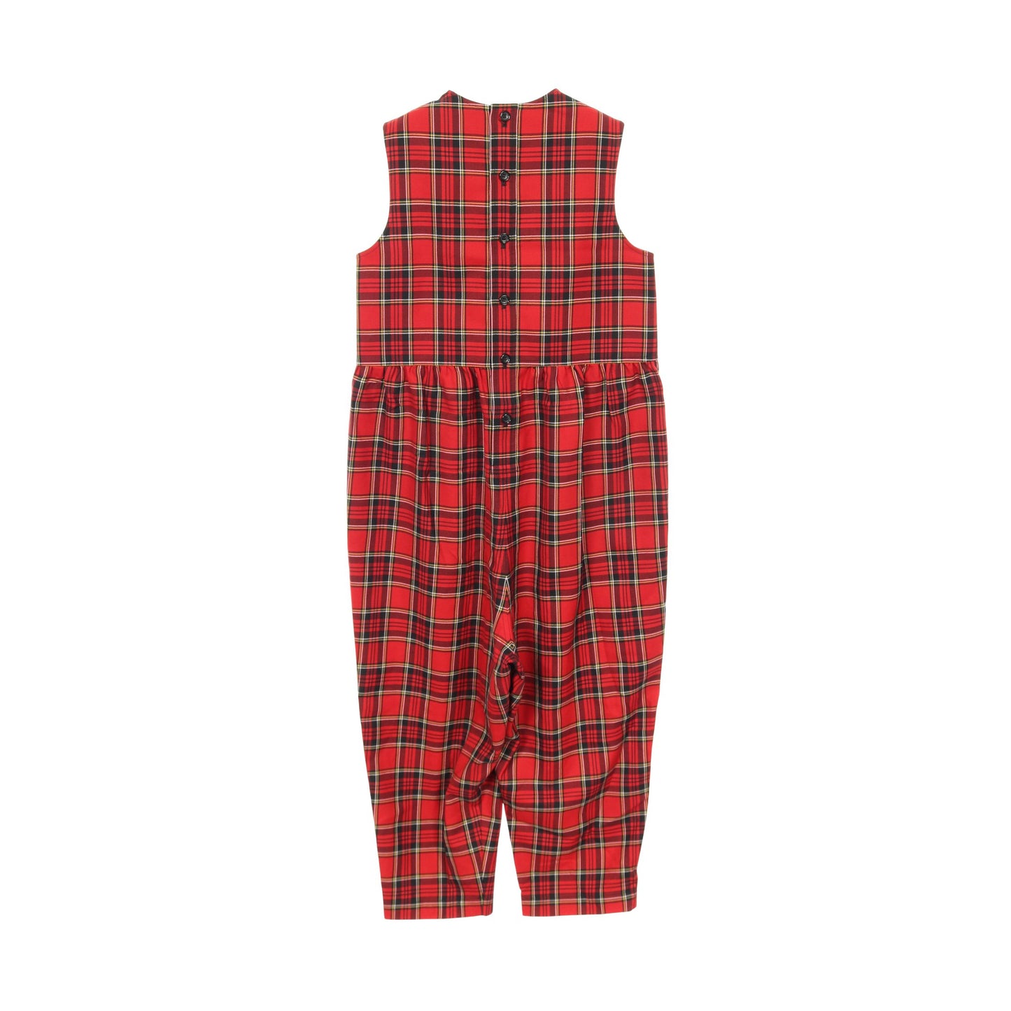 オールインワン ノースリーブ タータンチェック ウール レッド トリココムデギャルソン ワンピース tricot COMME des GARCONS