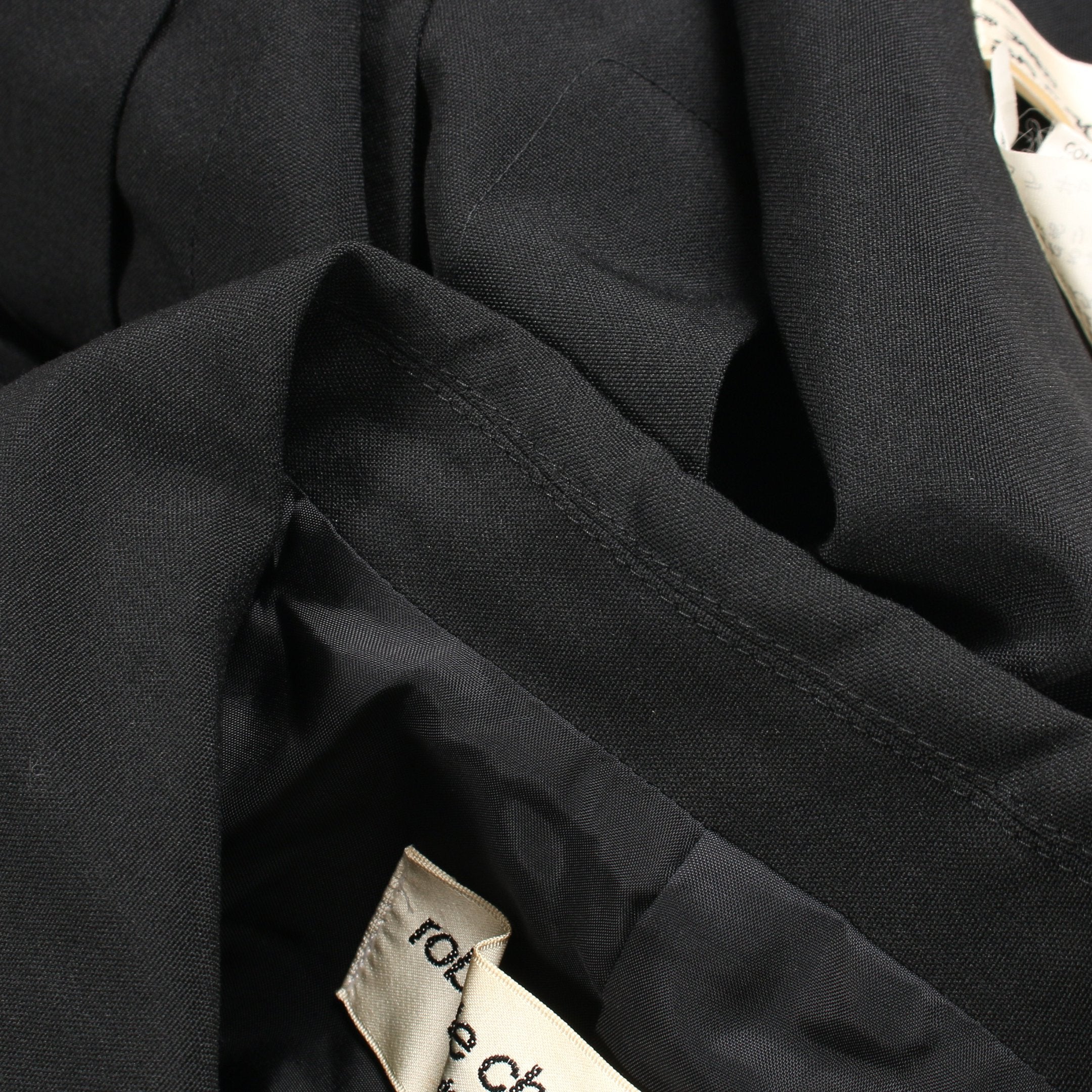 ケープジャケット プリーツスカート セットアップ ウール ブラック