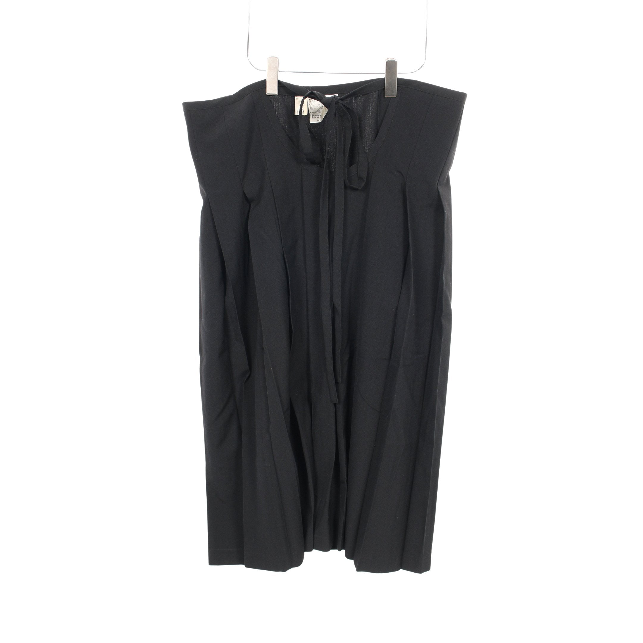 ケープジャケット プリーツスカート セットアップ ウール ブラック