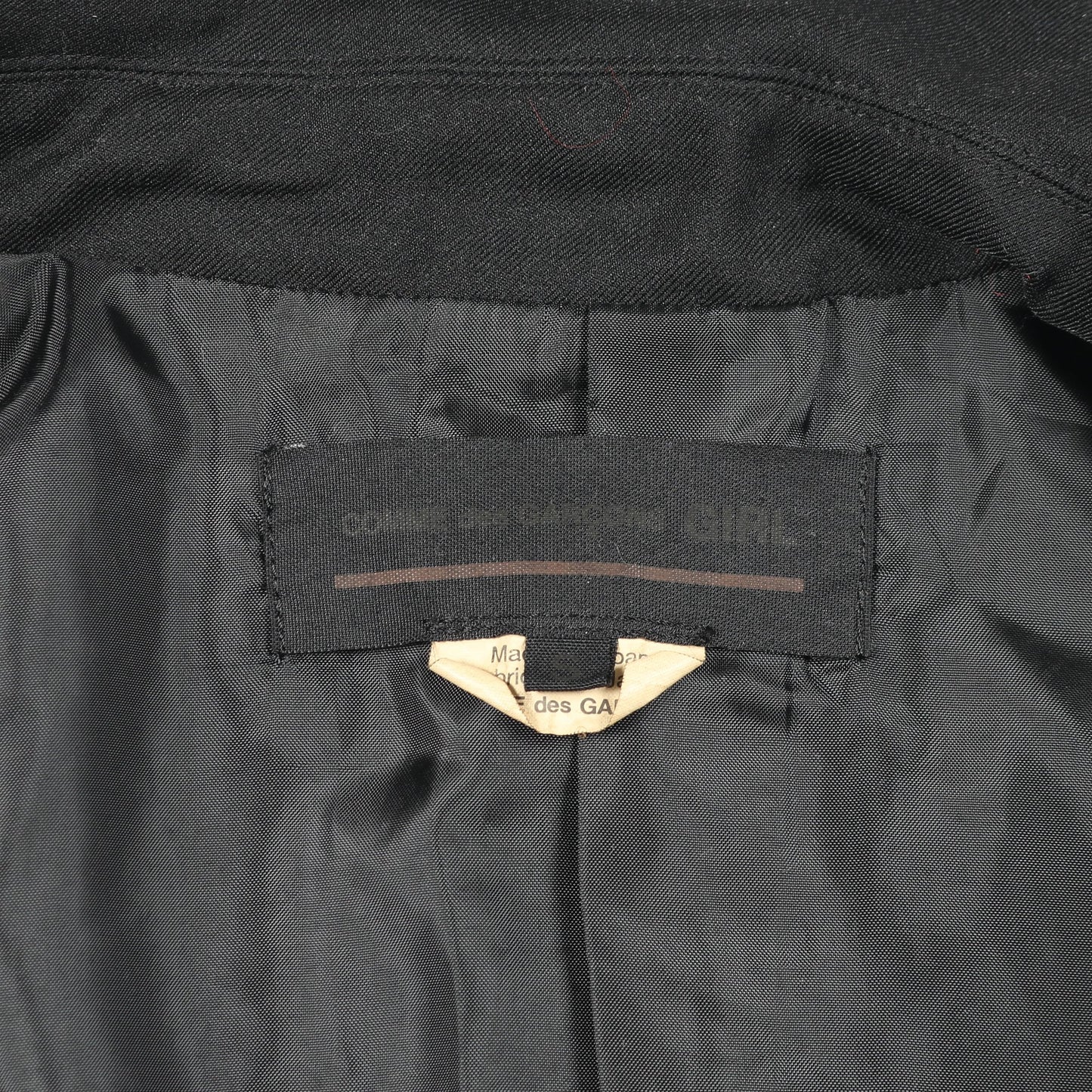ジャケット ブラック コムデギャルソンガール アウター COMME des GARCONS GIRL