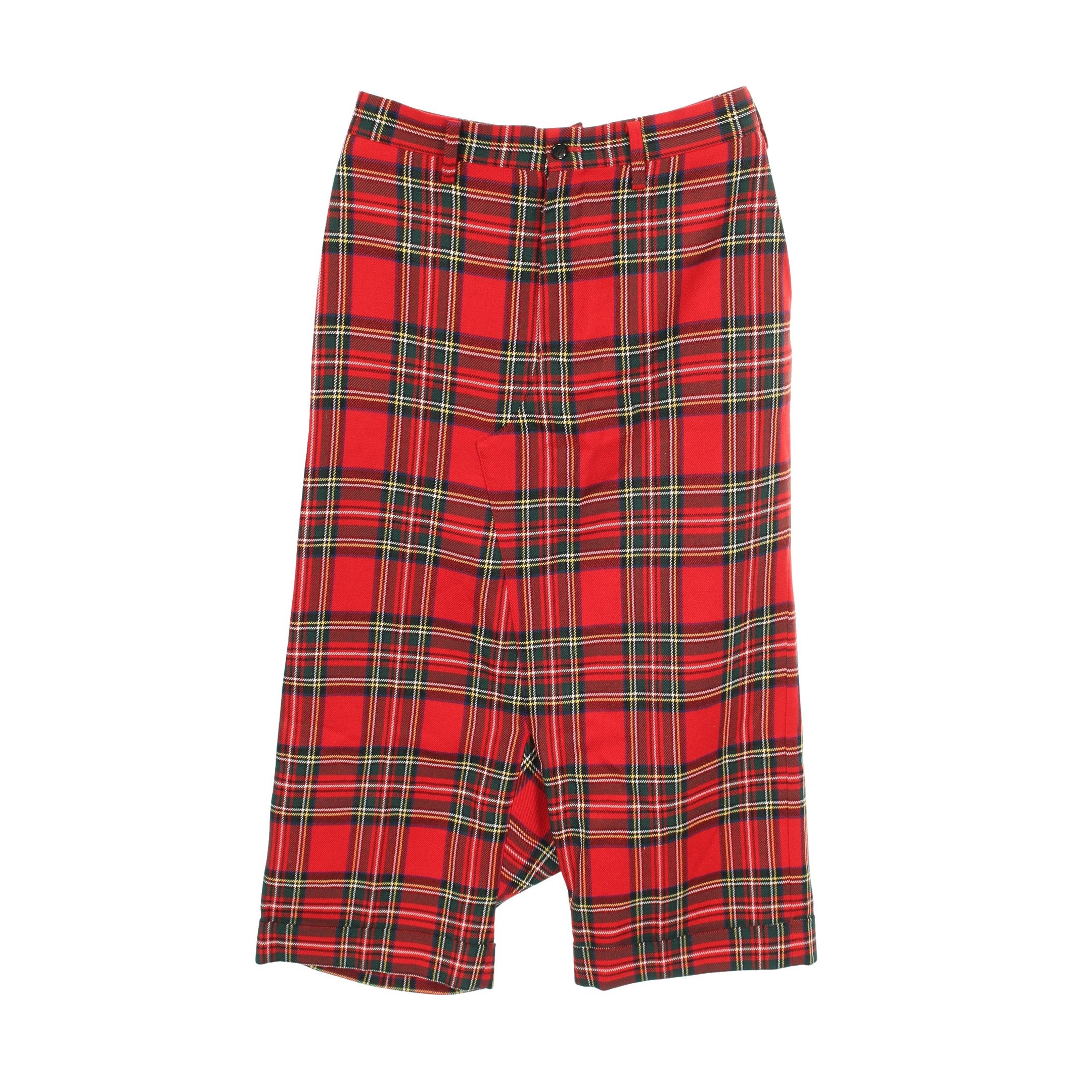 サルエルパンツ タータンチェック ウール レッド ジュンヤワタナベ