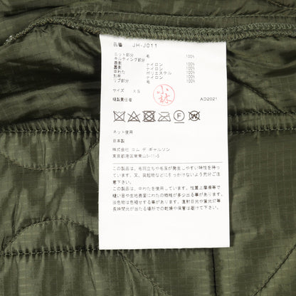 ニット ブルゾン ウール ナイロン アイボリー カーキグリーン 切替 中綿 ジュンヤワタナベコムデギャルソン アウター JUNYA WATANABE COMME des GARCONS