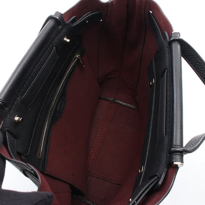 ウェーブ ハンドバッグ トートバッグ レザー ブラック トッズ バッグ TOD'S
