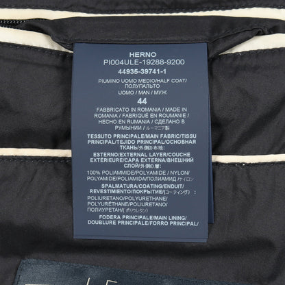 L ESKIMO エスキモー ダウンジャケット ナイロン ネイビー フード付き ヘルノ