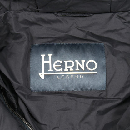 L ESKIMO エスキモー ダウンジャケット ナイロン ネイビー フード付き ヘルノ