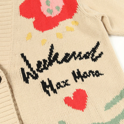カーディガン 花柄 コットン ベージュ マルチカラー マックスマーラウィークエンド トップス Max Mara Weekend