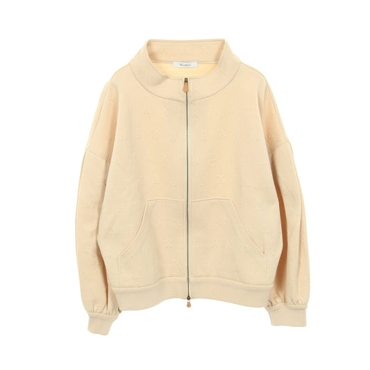 GASTONE ガストーネ ジップアップ ジャケット エンボスロゴ コットン ライトベージュ マックスマーラ アウター Max Mara