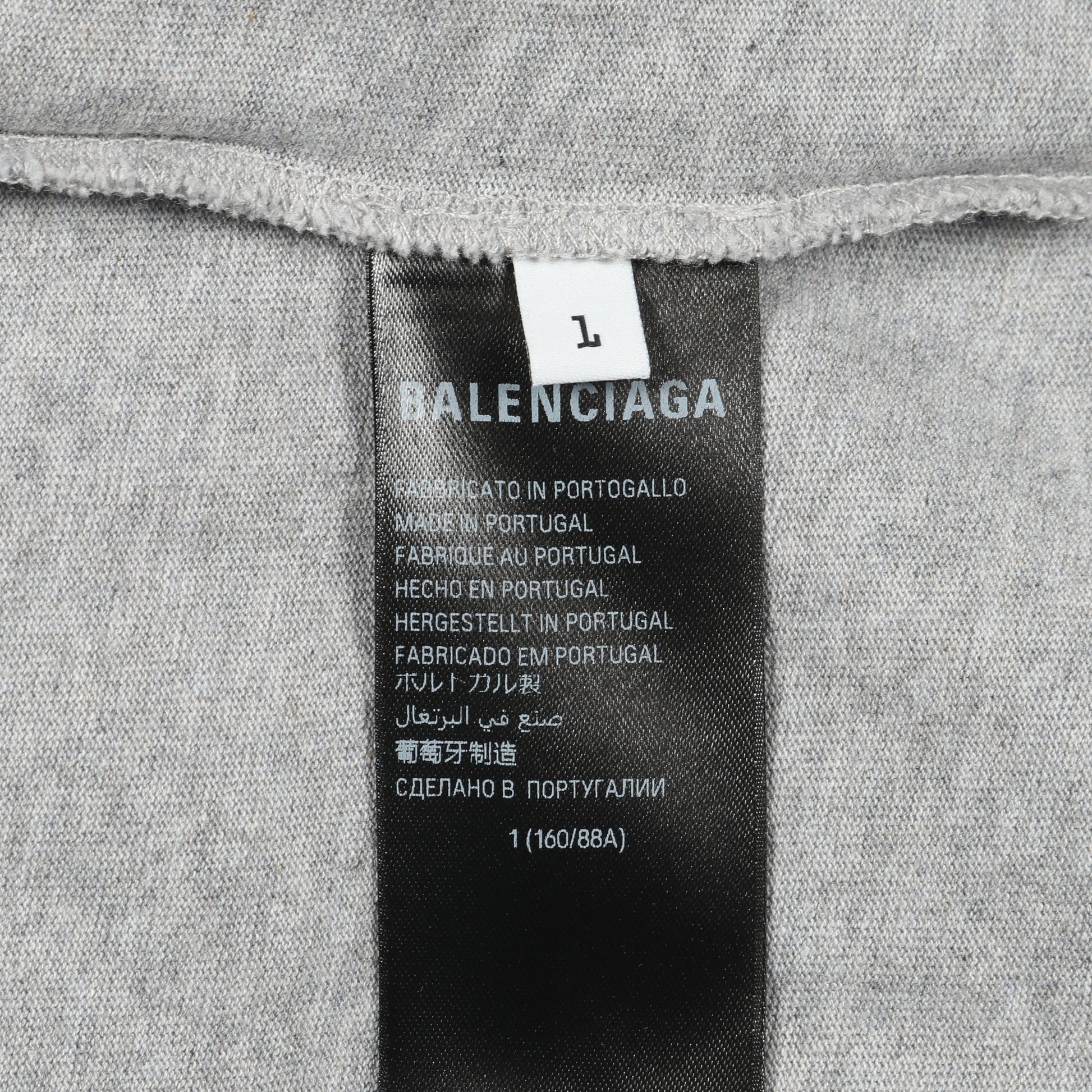 Incognito Hooded Layered T-Shirt 半袖Tシャツ コットン グレー フード付き バレンシアガ トップス BALENCIAGA