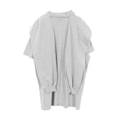 Incognito Hooded Layered T-Shirt 半袖Tシャツ コットン グレー フード付き バレンシアガ トップス BALENCIAGA