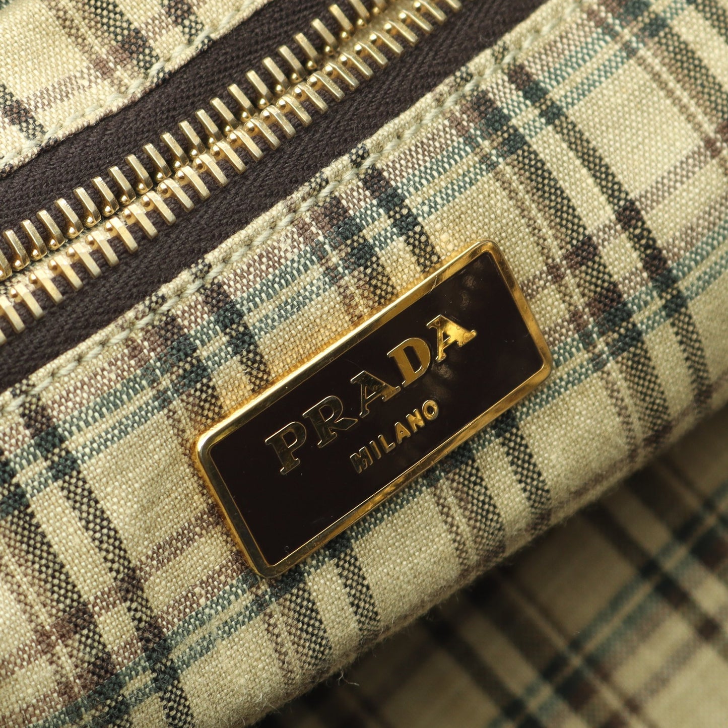 カナパ ハンドバッグ トートバッグ キャンバス カーキグリーン プラダ バッグ PRADA