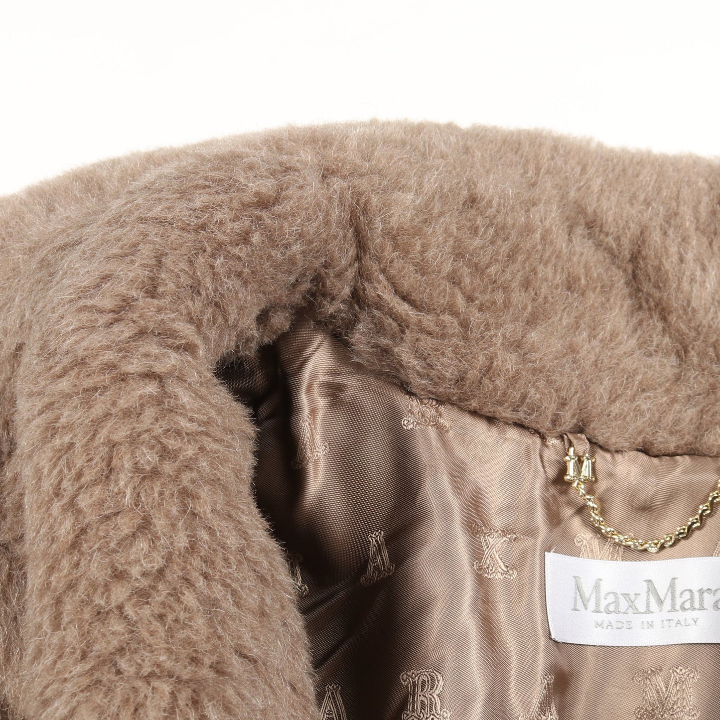 テディベア ケープ ジャケット アルパカ ウール シルク グレーブラウン マックスマーラ アウター Max Mara