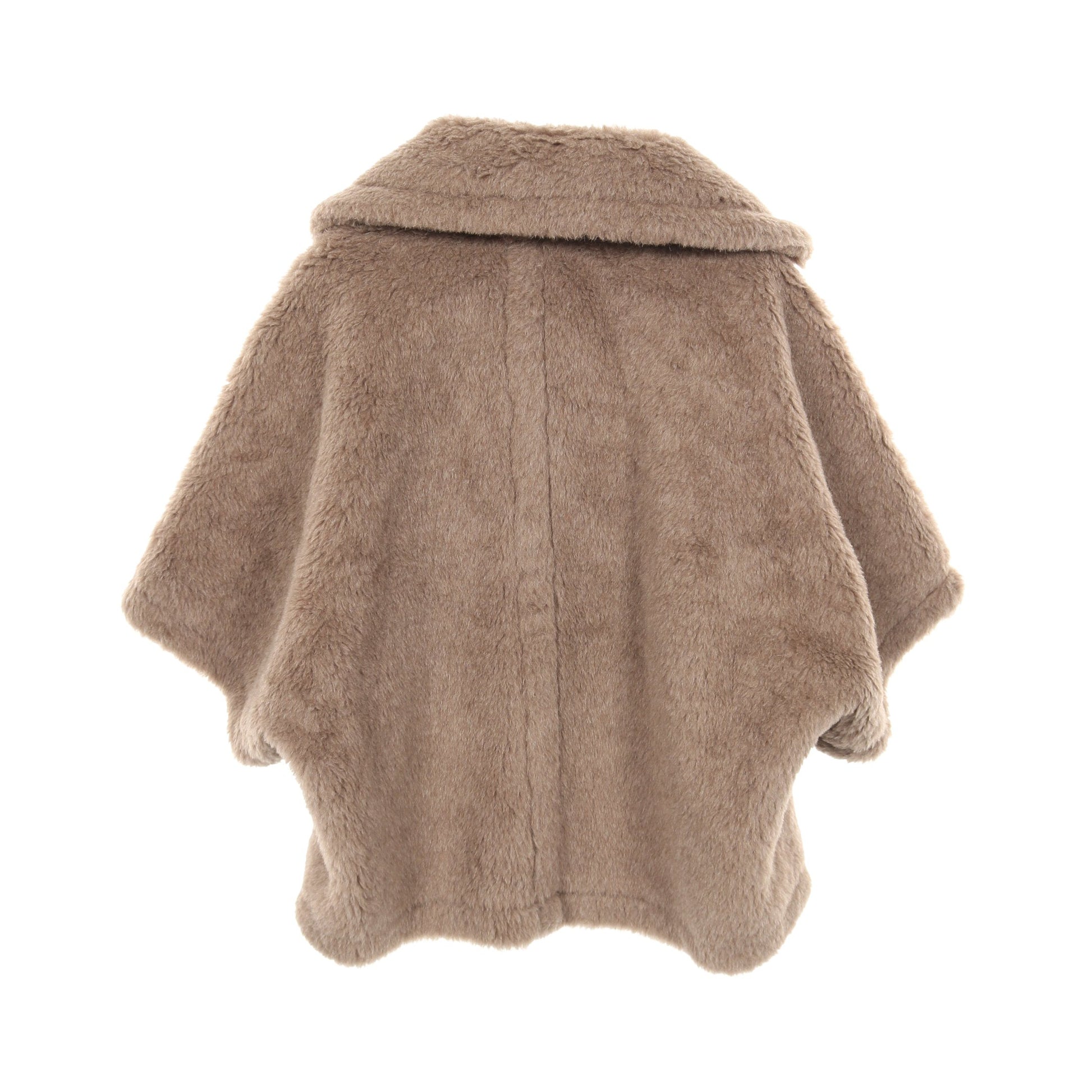 テディベア ケープ ジャケット アルパカ ウール シルク グレーブラウン マックスマーラ アウター Max Mara