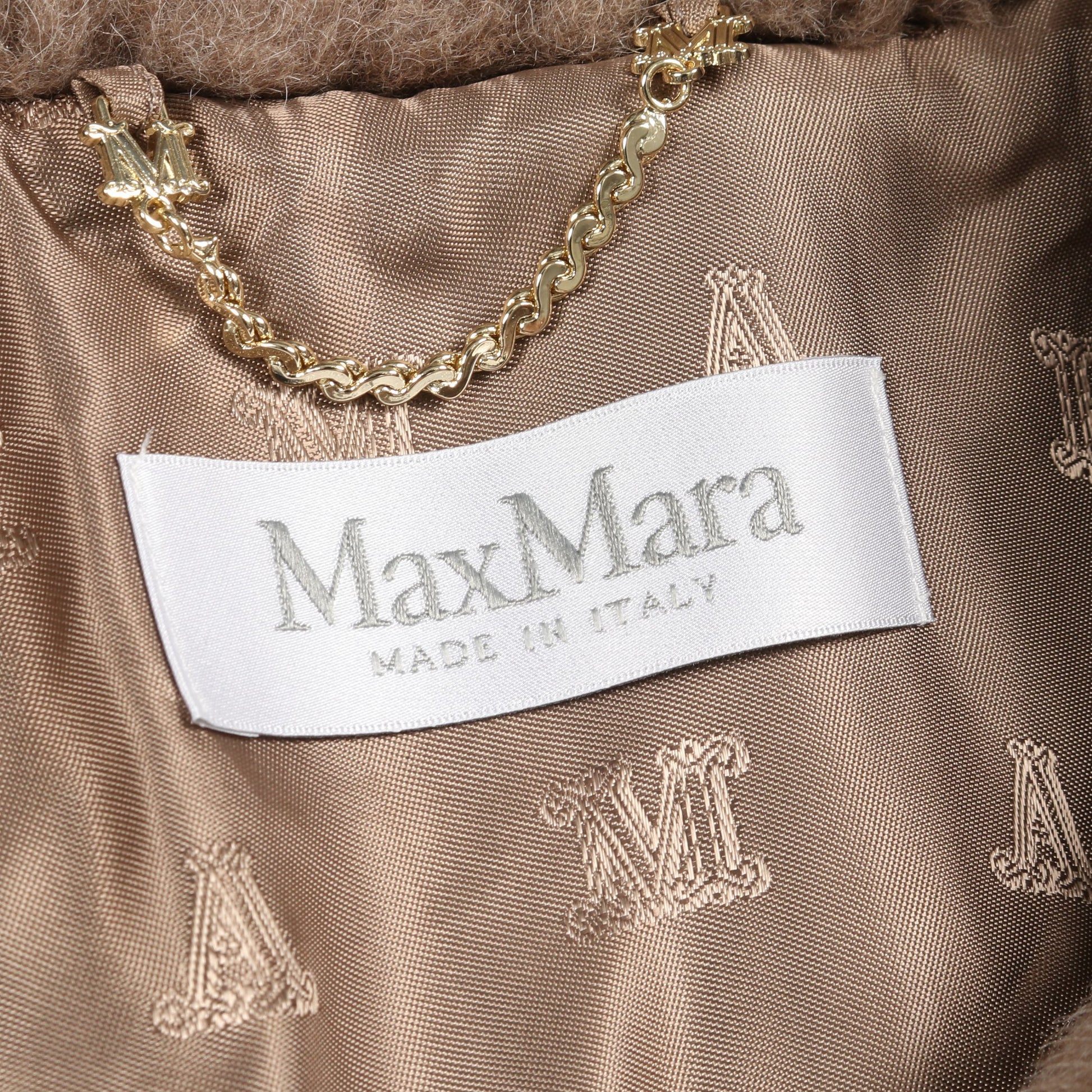 テディベア ケープ ジャケット アルパカ ウール シルク グレーブラウン マックスマーラ アウター Max Mara