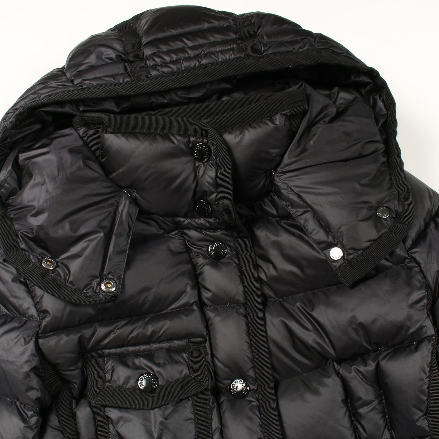 HERMINE エルミンヌ ダウンコート ナイロン ブラック モンクレール アウター MONCLER