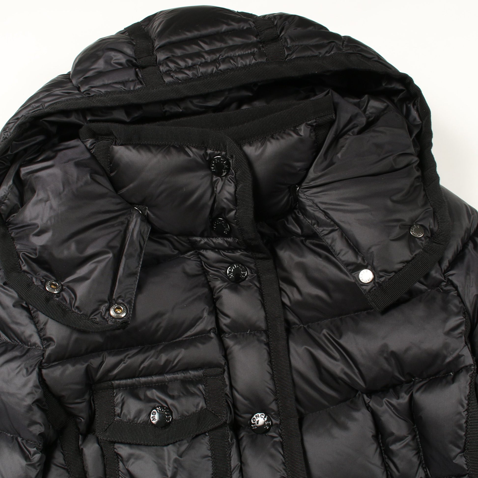 HERMINE エルミンヌ ダウンコート ナイロン ブラック モンクレール アウター MONCLER