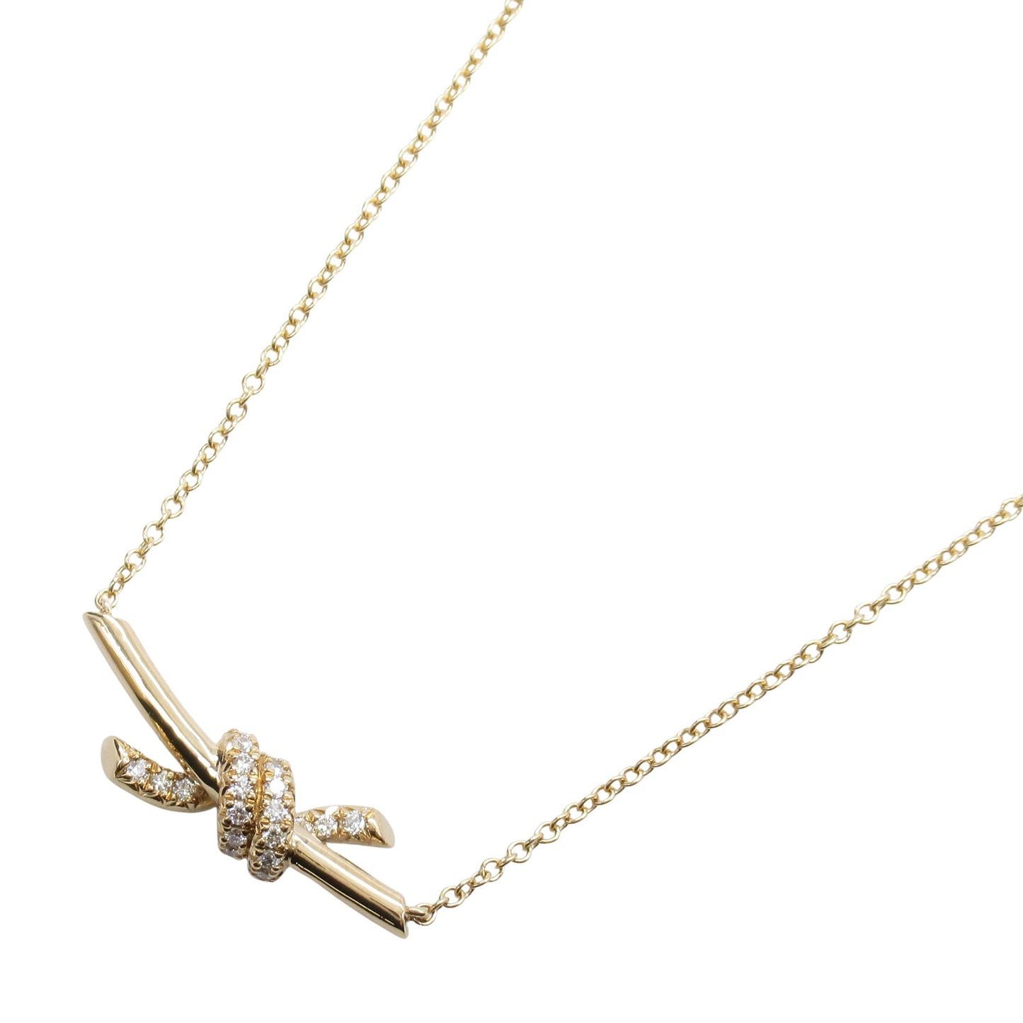 ノット スモール ペンダン トネックレス ネックレス K18YG ダイヤモンド イエローゴールド クリア ティファニー アクセサリー TIFFANY & Co.