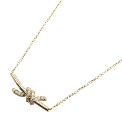 ノット スモール ペンダン トネックレス ネックレス K18YG ダイヤモンド イエローゴールド クリア ティファニー アクセサリー TIFFANY & Co.