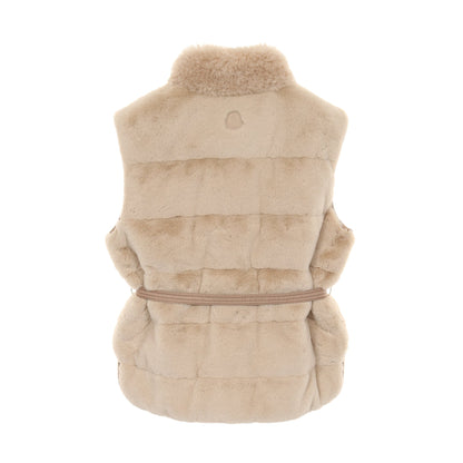 JOUI フェイクファーテディ ダウンベスト ベージュ 25AW モンクレール アウター MONCLER