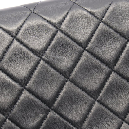 マトラッセ フルフラップ チェーンショルダーバッグ ラムスキン ブラック ゴールド金具 シャネル バッグ CHANEL
