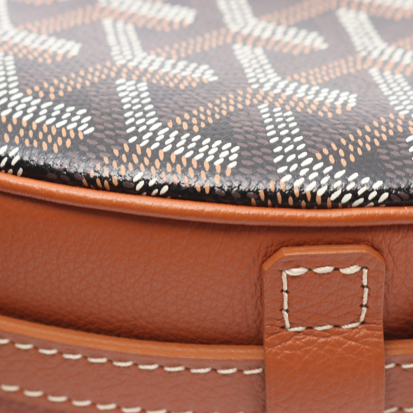 ヒロンデル ショルダーバッグ コーティングキャンバス レザー ブラウン ブラック ホワイト ゴヤール バッグ GOYARD