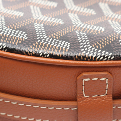 ヒロンデル ショルダーバッグ コーティングキャンバス レザー ブラウン ブラック ホワイト ゴヤール バッグ GOYARD