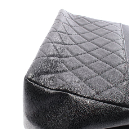 ビジネスアフィニティ マトラッセ チェーンショルダーバッグ キャビアスキン ブラック ゴールド金具 2WAY シャネル バッグ CHANEL