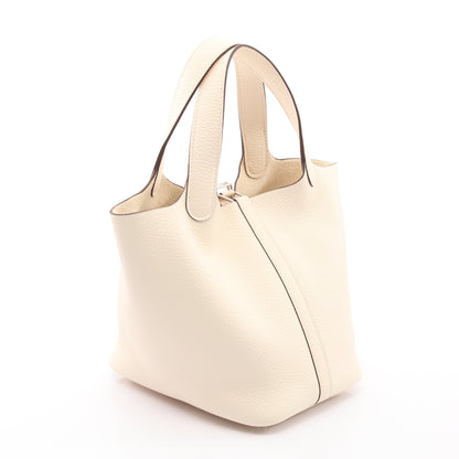 ピコタンロックPM ナタ ハンドバッグ トリヨンクレマンス アイボリー シルバー金具 K刻印 エルメス バッグ HERMES