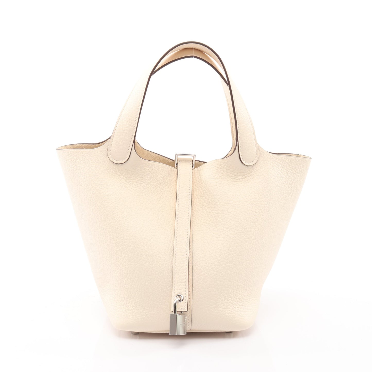 ピコタンロックPM ナタ ハンドバッグ トリヨンクレマンス アイボリー シルバー金具 K刻印 エルメス バッグ HERMES