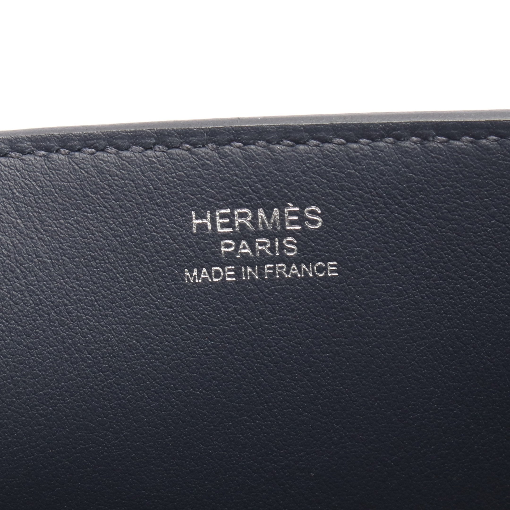 エルメス HERMES カバッシュ W刻印 ブルーニュイ シルバー金具 エヴァ―グレイン ユニセックス ショルダーバッグ エルメス HERMES カバッシュ W刻印 ブルーニュイ シルバー金具 エヴァ