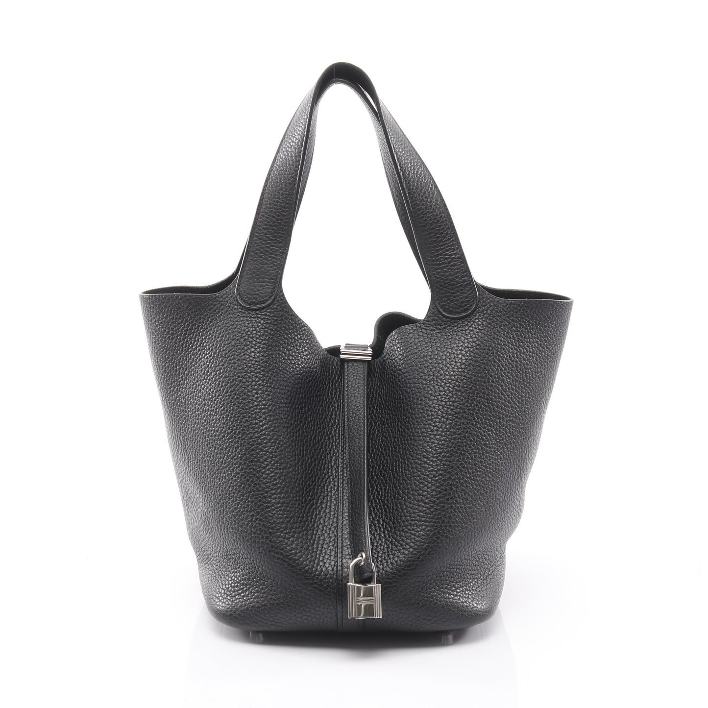 ピコタンロックMM ハンドバッグ トリヨンクレマンス ブラック シルバー金具 C刻印 エルメス バッグ HERMES