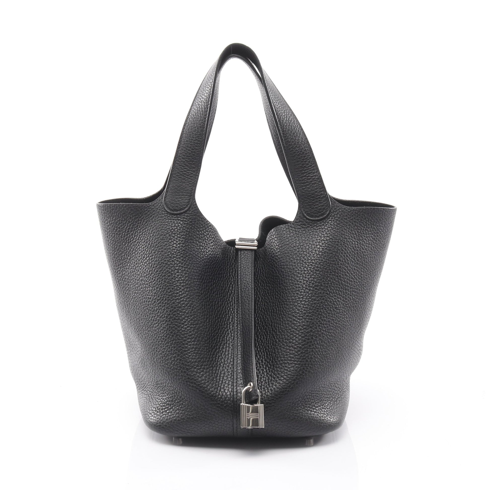 ピコタンロックMM ハンドバッグ トリヨンクレマンス ブラック シルバー金具 C刻印 エルメス バッグ HERMES