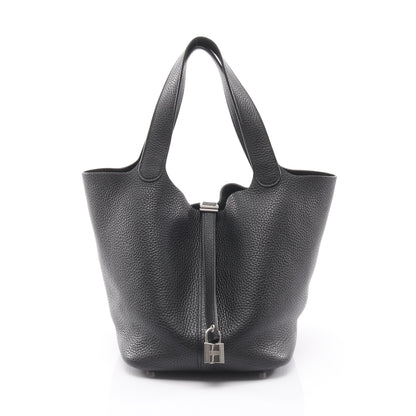 ピコタンロックMM ハンドバッグ トリヨンクレマンス ブラック シルバー金具 C刻印 エルメス バッグ HERMES