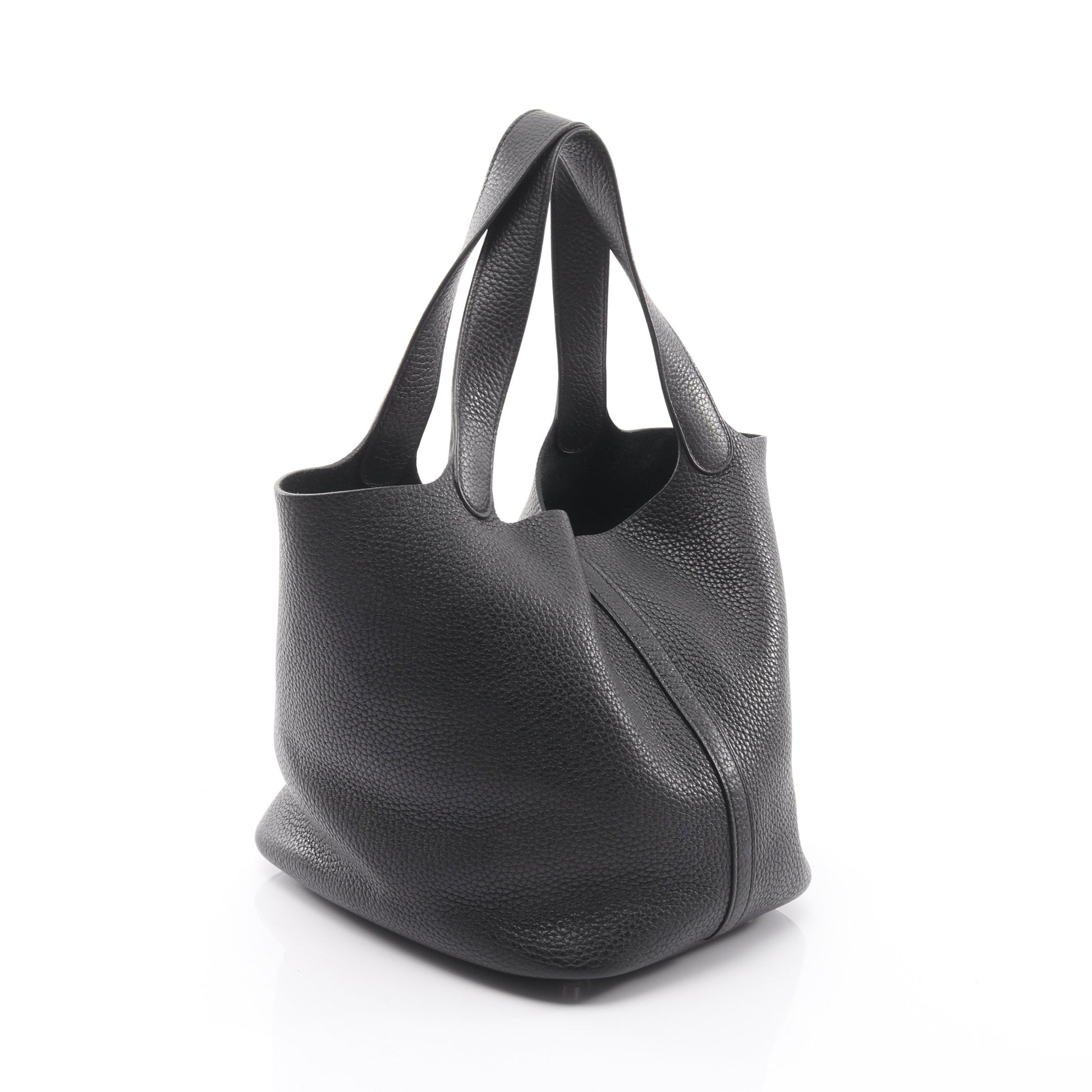 ピコタンロックMM ハンドバッグ トリヨンクレマンス ブラック シルバー金具 C刻印 エルメス バッグ HERMES