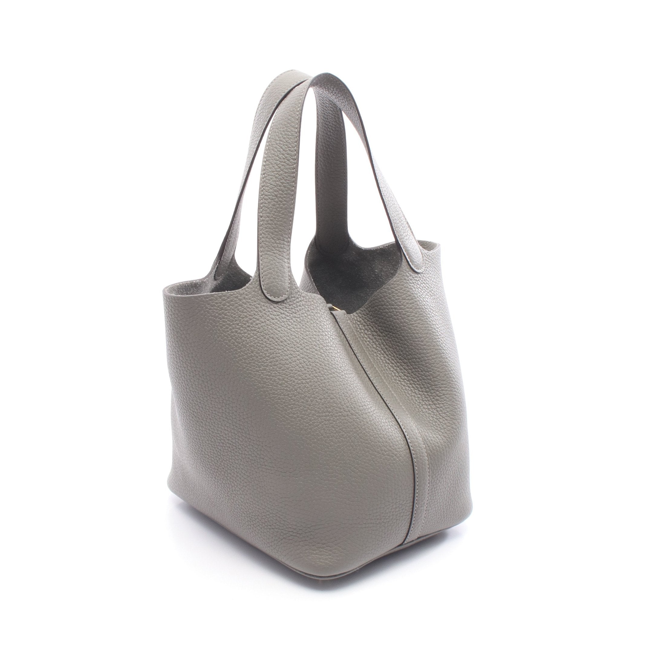 HERMES(エルメス) ピコタンロックMM グリメイヤー グレー トリヨンクレマンス ゴールド金具 Z刻印 ハンドバッグ トートバッグ レディース 40802165143【中古】【アラモード】 ピコタンロックMM グリメイヤー ハンドバッグ トリヨンクレマンス