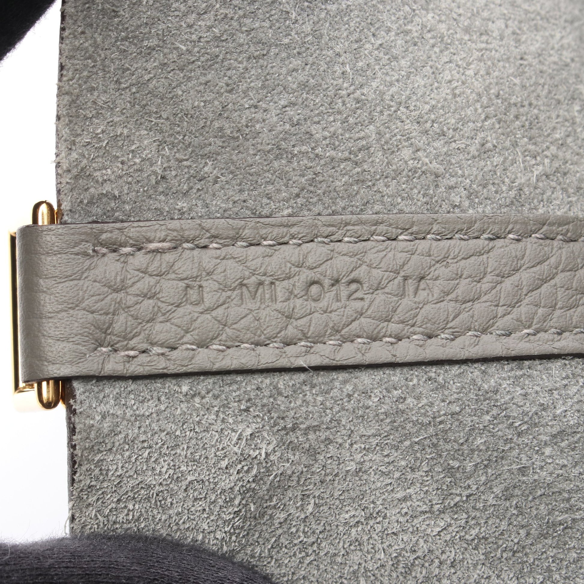 ピコタンロックMM グリメイヤー ハンドバッグ トリヨンクレマンス グレー ゴールド金具 U刻印 エルメス バッグ HERMES