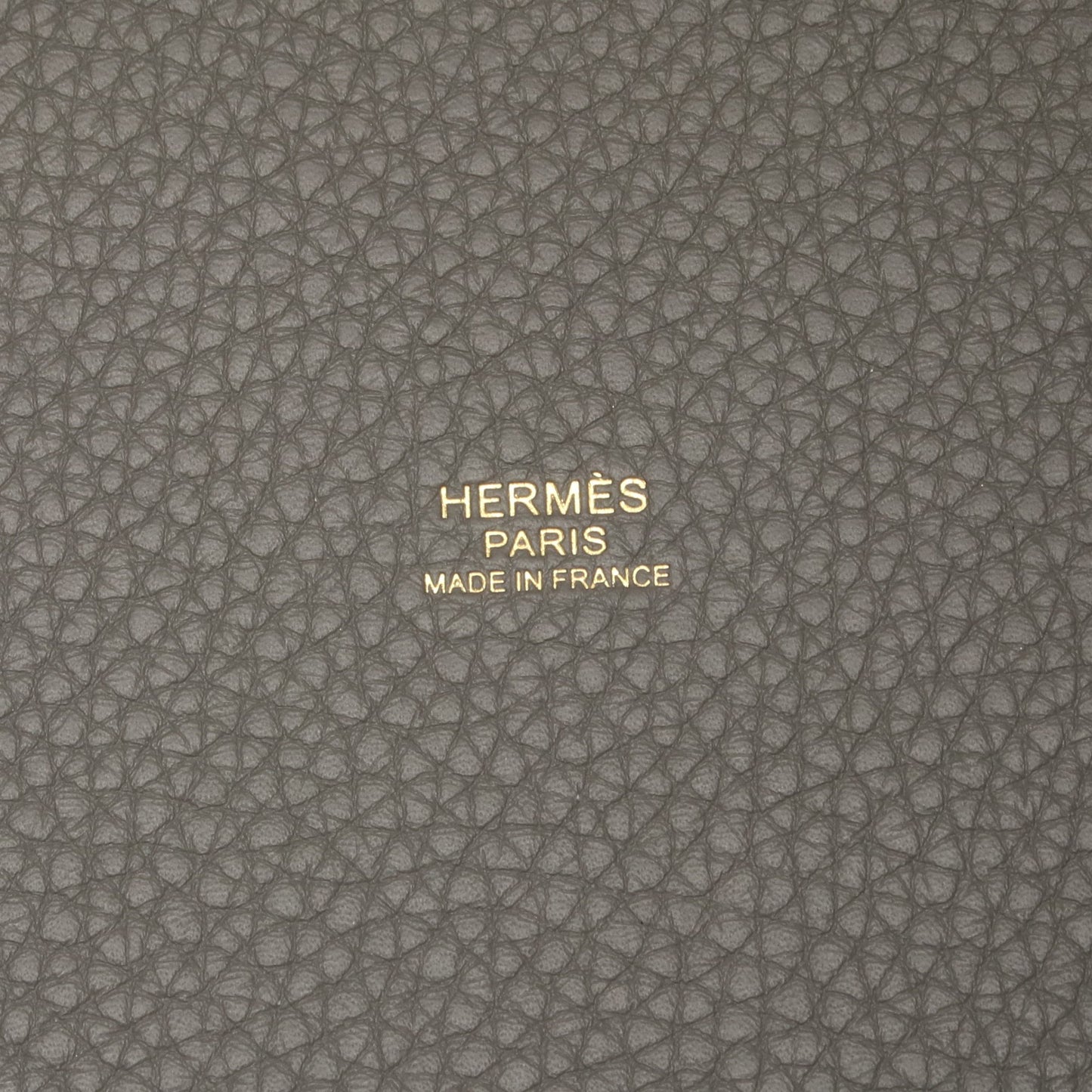 ピコタンロックMM グリメイヤー ハンドバッグ トリヨンクレマンス グレー ゴールド金具 U刻印 エルメス バッグ HERMES