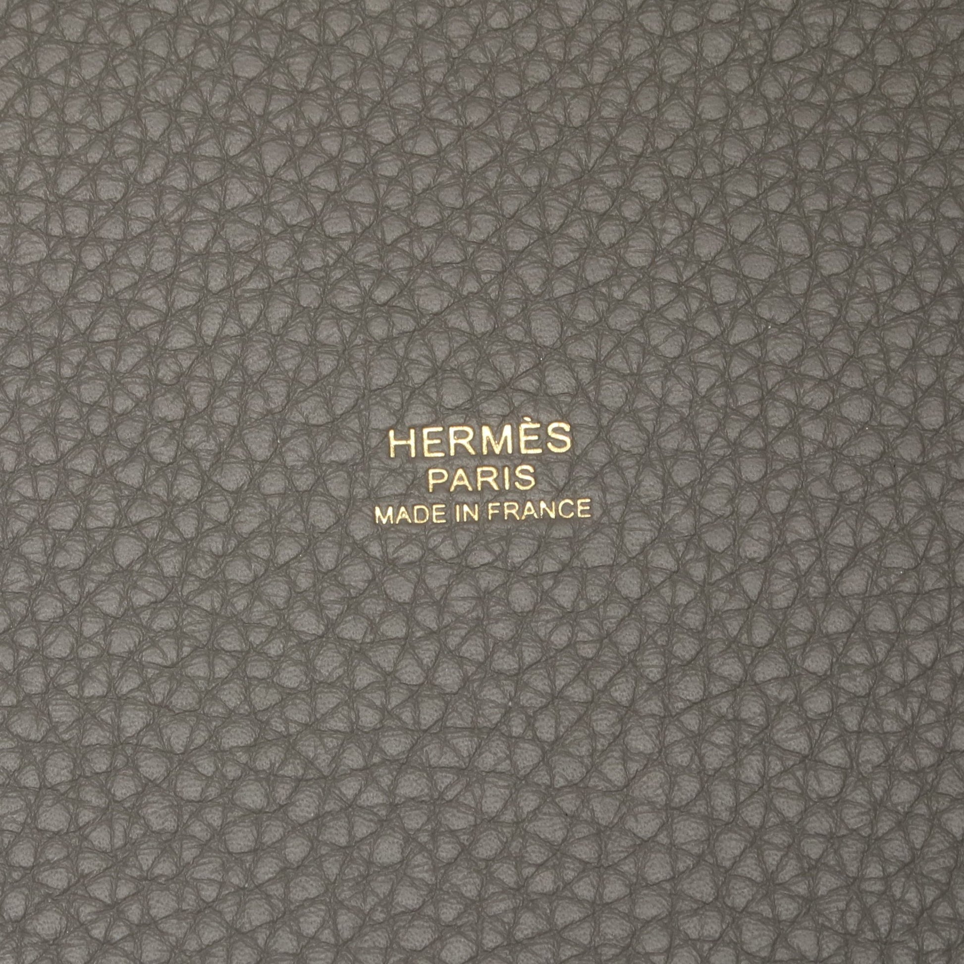 ピコタンロックMM グリメイヤー ハンドバッグ トリヨンクレマンス グレー ゴールド金具 U刻印 エルメス バッグ HERMES