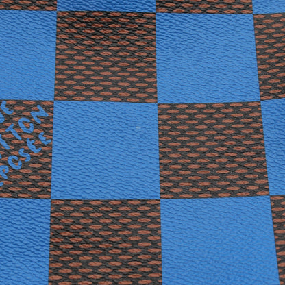 サックプラ ソフトEW ダミエポップ ショルダーバッグ トートバッグ PVC レザー ブラウン ブルー 2WAY ルイヴィトン バッグ LOUIS VUITTON