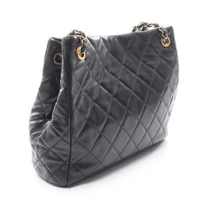 マトラッセ チェーンショルダーバッグ チェーントートバッグ ラムスキン ブラック ゴールド金具 シャネル バッグ CHANEL