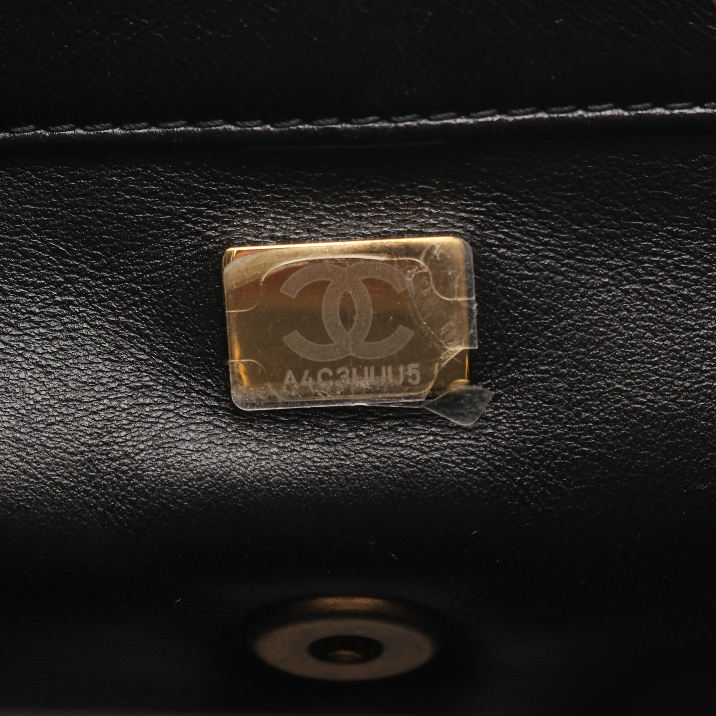 マトラッセ バックパック リュックサック チェック ファブリック レザー ブラック ゴールド金具 シャネル バッグ CHANEL