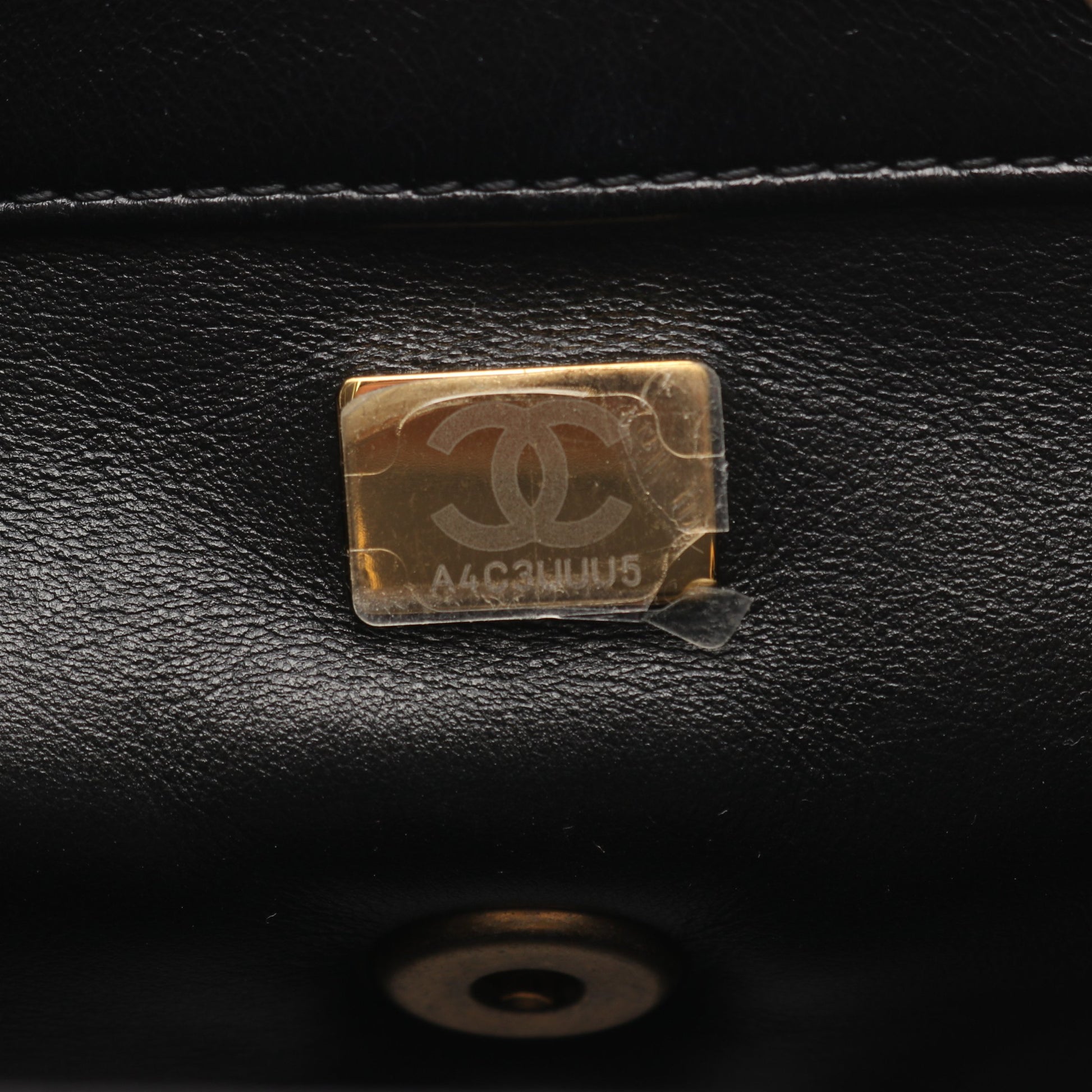 マトラッセ バックパック リュックサック チェック ファブリック レザー ブラック ゴールド金具 シャネル バッグ CHANEL