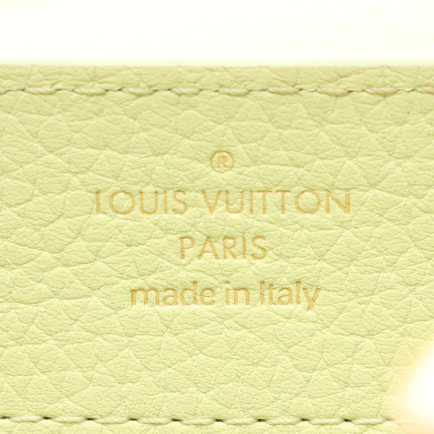 カプシーヌ MINI ハンドバッグ レザー イエローグリーン オフホワイト グレーグリーン 2WAY ルイヴィトン バッグ LOUIS VUITTON